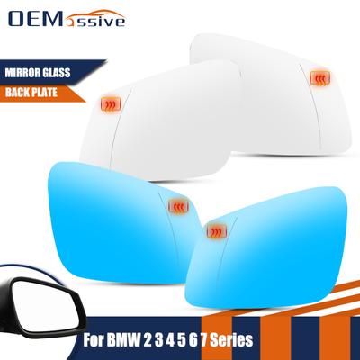 Pour BMW F01 F02 F04 F07 F10 F11 F13 I3 F20 F30 F46 2010 - 2016 rétroviseur latéral gauche droit en verre chauffé bleu vue arrière convexe