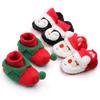 Christmas Gift Kids Baby Girl Boy Toddler Warm Slippers 3d Reindeer Santa Claus Shoes