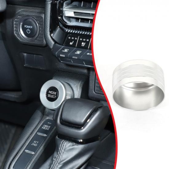 Silver Aluminum Drive Mode Knob Trim Ring For Toyota LC250 Prado VX 2024+