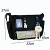 Japanese transparent crossbody bag Harajuku-style girlish satchel Charming DIY badge display panel Fashionable shoulder bag