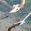 Stainless Steel Snake Clamp 120cm Length Curved Head Snake Catching Clip Tool Top Sale