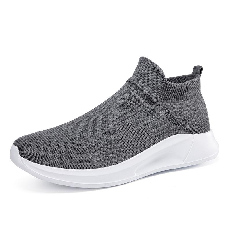 Fashion Pink Socks Shoes for Women Breathable Knit Sneakers Slip On Lightweight Mesh Flat Shoes Spring Summer Fashion Walking Women Shoe