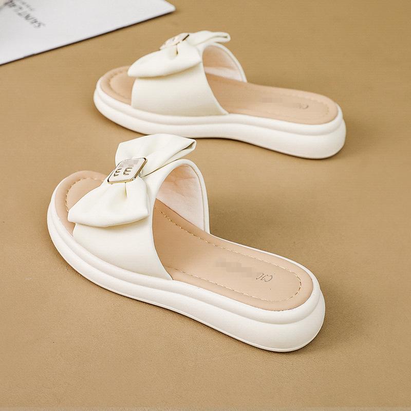 

[Customized] 8801 new sandals women s 2025 summer wear versatile thick bottom flat bottom soft bottom strap Mori drag 35