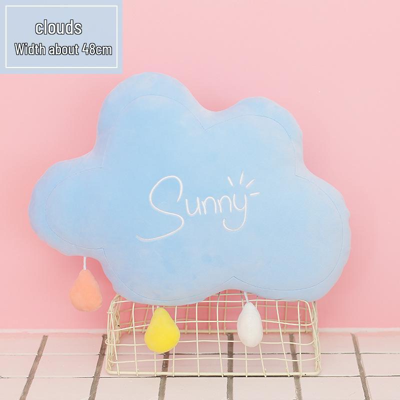 Star Series Sun Moon Cloud Rainbow Plush Throw Pillow & Cushion for Kids' Rooms