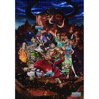 Haksan One Piece Ohwang Luffy's Challenge Jigsaw Puzzle HS1000-181, cores misturadas, 1000 peças quebra-cabeça, jogos infantis, brinquedos educativos