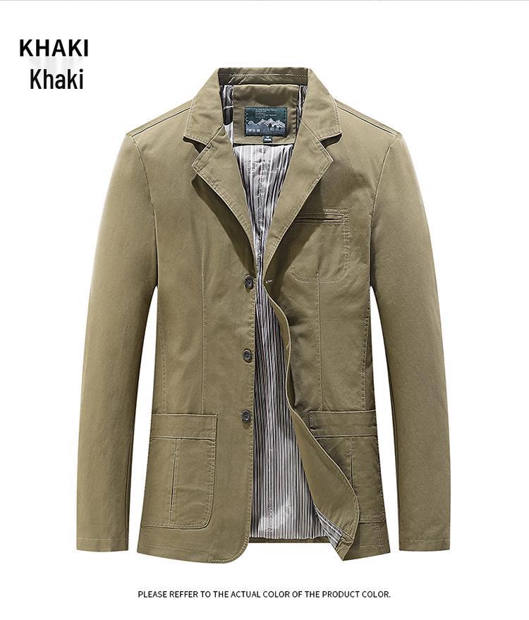 Men's Plus Size Cotton Outdoor Business Casual Jacket - Autumn/Winter Fashion