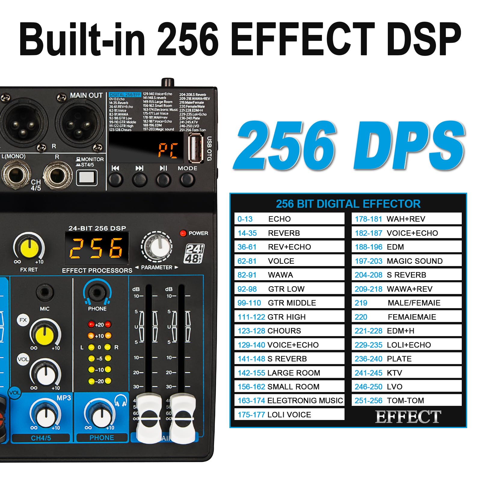Kaufe Depusheng Tragbarer Mini-Mixer 6-Kanal-Audiomixer DJ-Konsole