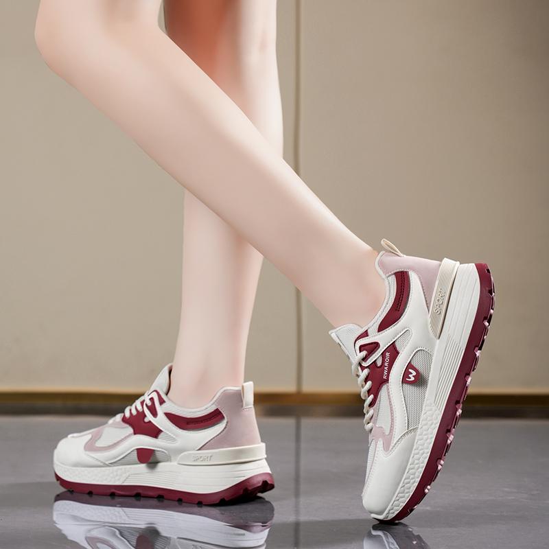 Women'S Dad Shoes Spring New Breathable Mesh Korean Style Thick Sole Casual Running Sneakers