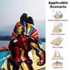 Iron Man Heroic Armor Flannel Blanket Super Soft Warm Cozy Blanket For Sofa Bed Office Travel Allseason Home Decor Gift