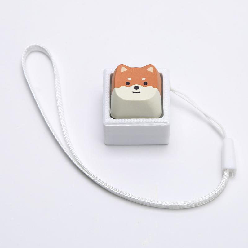 Cute Pressable Cartoon Animal Keycap Fidget Keychain Mini Stress Relief Toy for Kids Party Bag Filler