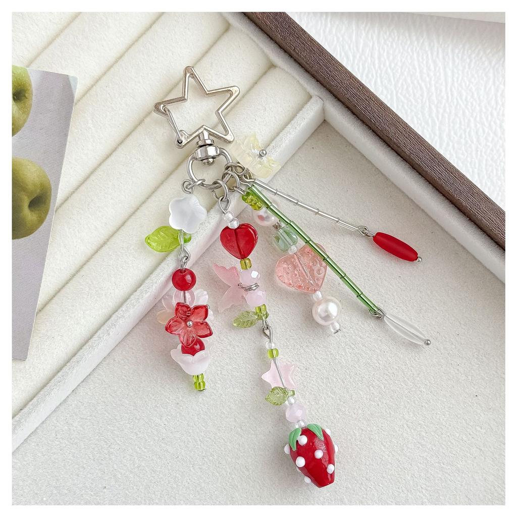 Silver Butterfly Star Women Irregular Liquid Butterfly Charm Bead Chain Ring Bag Pendant Gothic Accessories Bag Charm
