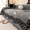 Vintage Chenille Sofa Cover Full Coverage Non-Slip Couch All-Season Universal Dog Pattern Couch Camping Blanket