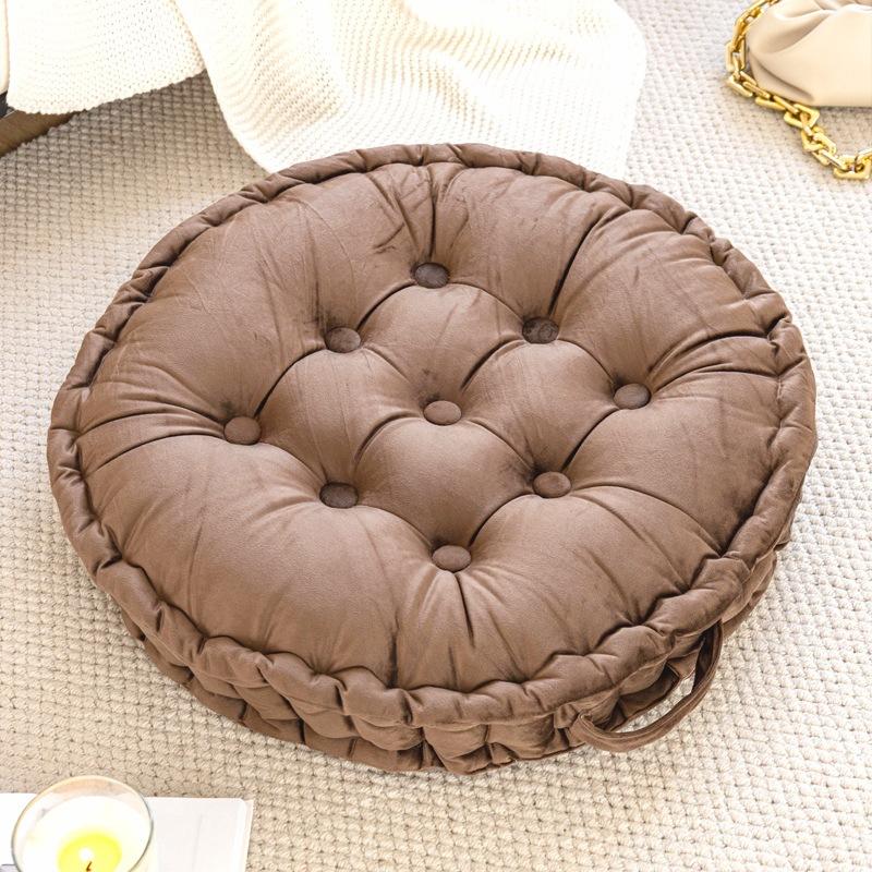 Бархатная ткань Большая подушка Толстая подушка для сидения Надежная подушка Подушка татами Подушка со спинкой 60x60cm кофейный 20220₽