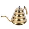 Bamboo Joint Design Stainless Steel Gooseneck Coffee Kettle Drip Pot Maker Infusion (Gold)