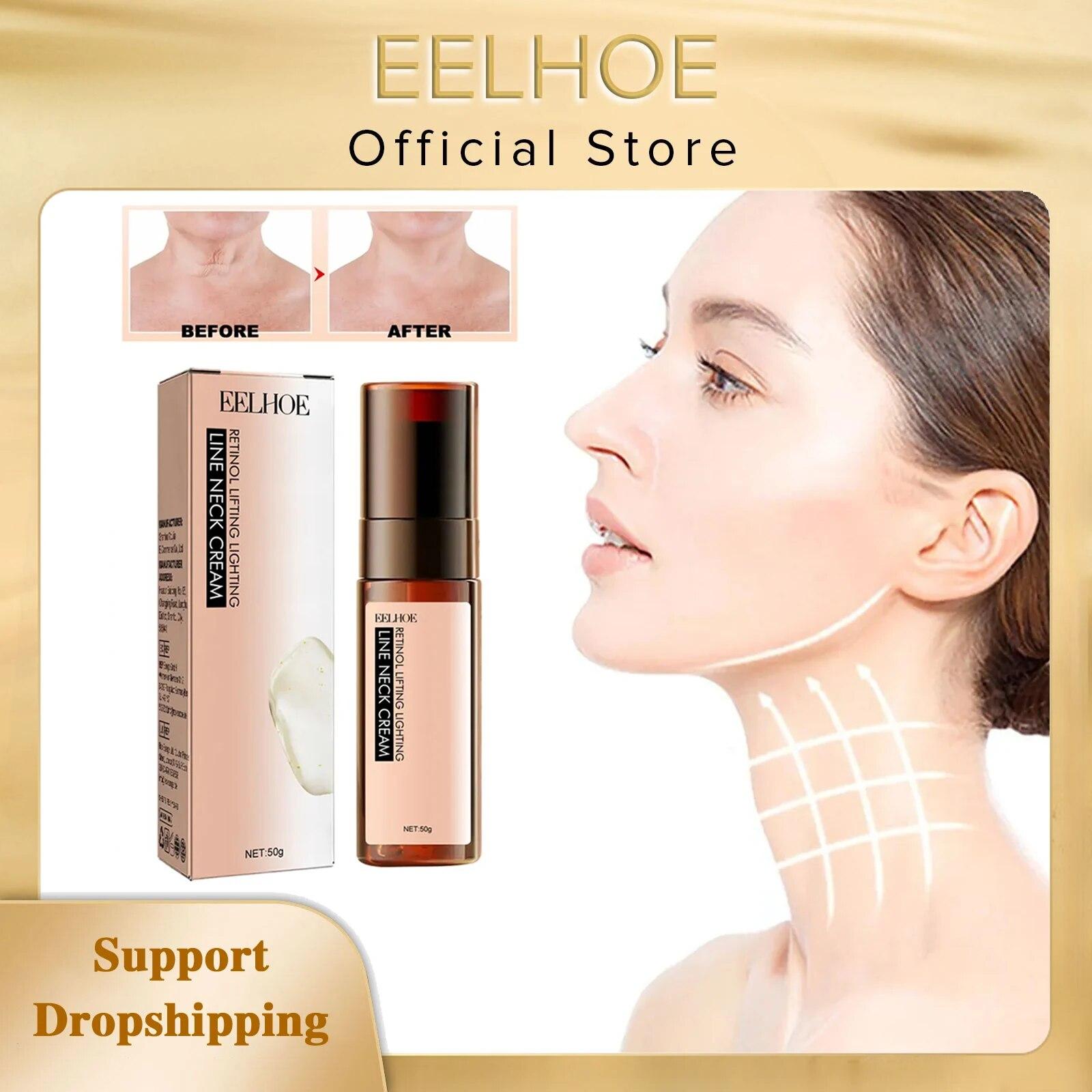 

EELHOE Ретинол Лифтинг-крем для шеи Шея Тонкие линии Удаление морщин Увлажняющий разглаживающий уход за кожей Антивозрастной отбеливающий крем