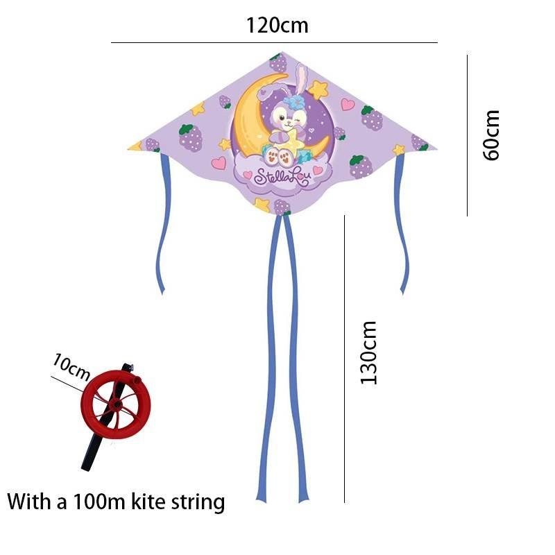 1,2 Meter langer Drachenschwanz für Kinder, Cartoon-Doppelschwanzdrachen
