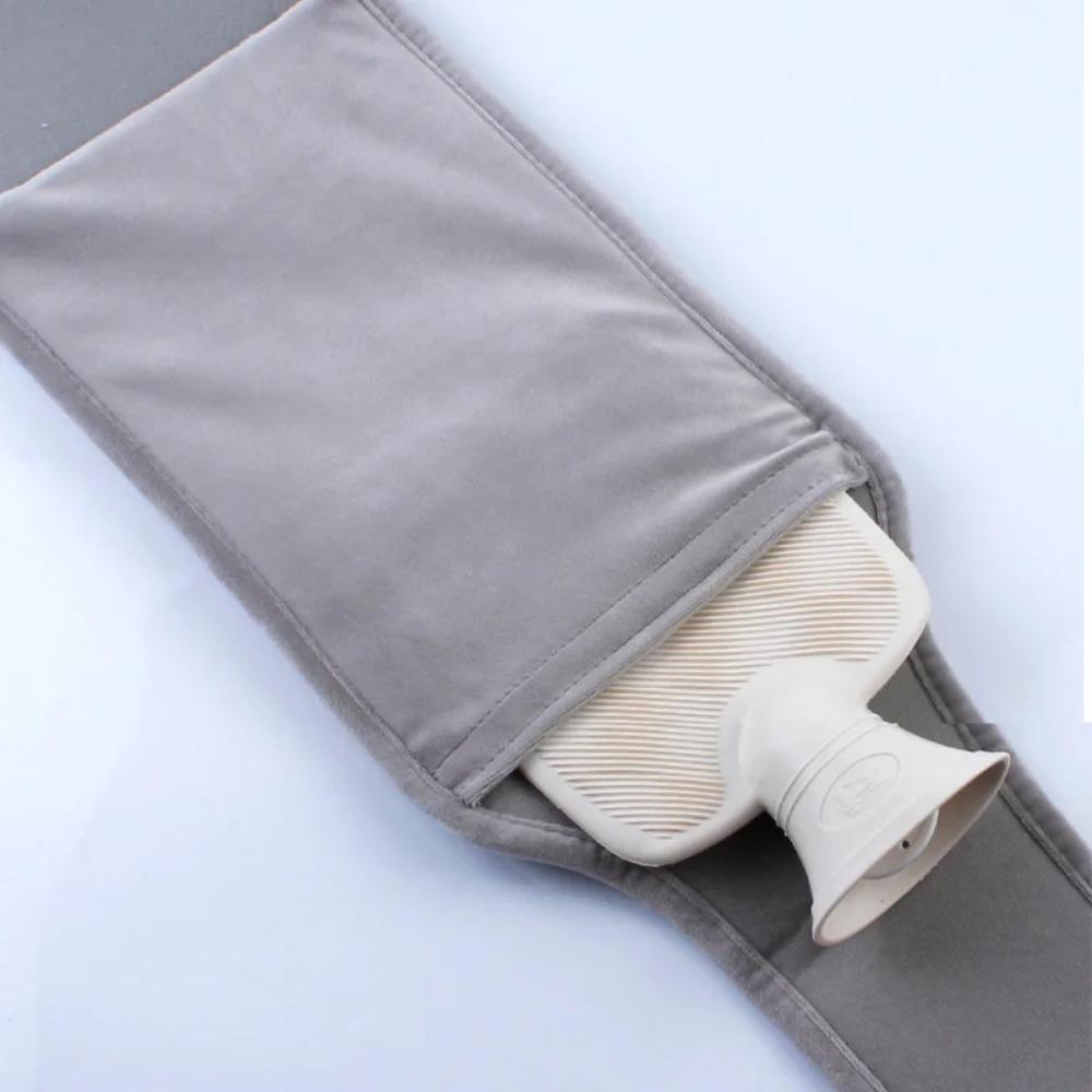 1PC Lengthened Waist Protection Warm Hand Treasure Thickened Plush Cloth PVC Water Injection Hot Water Bag
