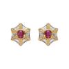 Premium S925 Sterling Silver Natural Gemstone Colored Treasure Stud Earrings Color Separation Does Not Fade Jewelry
