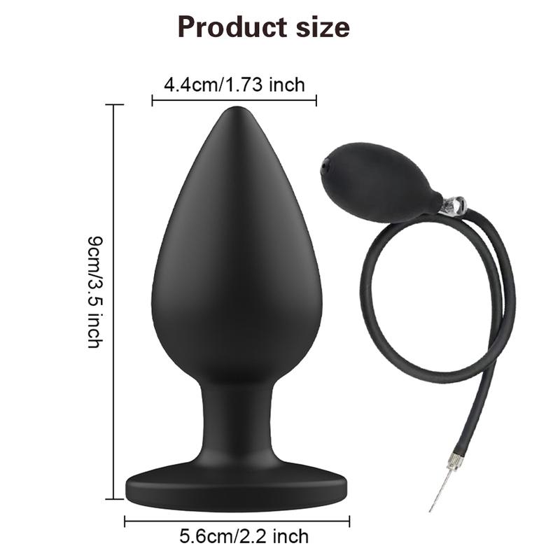 Inflatable Silicone Anal Plug Dilator Expandable Pump Butt Silicone Huge Anus Prostate Massager Anal Sex Toy For Men Couples