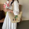 Casual Beach Ladies Large Capacity Shoulder Straw Woven Bag Surfboard Handbag Vacation Beach Grass Tote Bag CLE