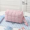 New Fashion Solid Color Soft Cotton Cosmetic Bag Portable Large Capacity Storage Bag Hand Carrying Cotton Clothes Wash Bag