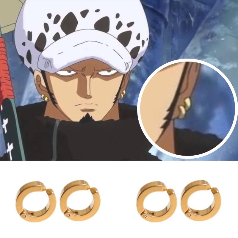 Piece One Trafalgar Law Cosplay Accessories Earring Jewelry Vintage Daily Use