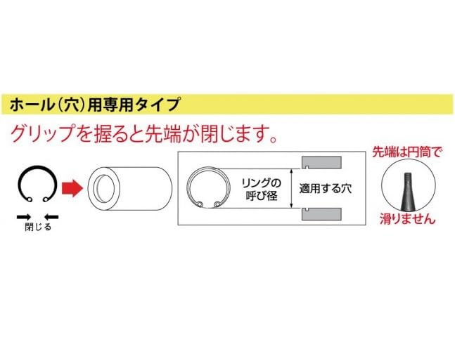 Top Industrial Snap Ring Straight Fits Serrated Made In Japan (TOP) Pliers, Jaws, 32-80mm Rings, Tip, C-Ring Pliers, Reel, Maintenance, HS-230,
