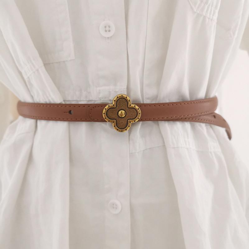 Womens Genuine Leather Waist Strap With Alloy Buckle For Formal And Casual Styles