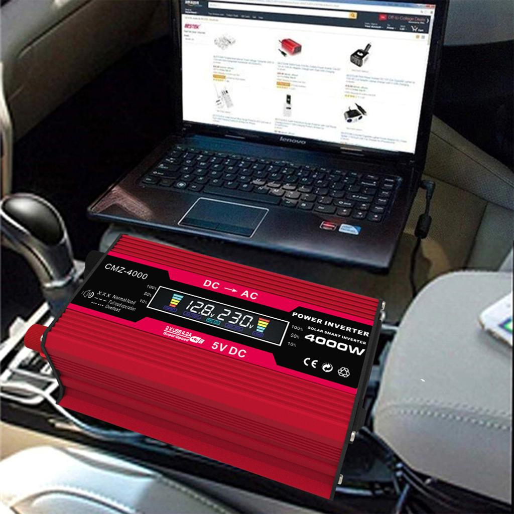 Peak Power Modifisert Sine Wave Inverter LED Display 300W Nominell Power Inverter DC 12V til AC