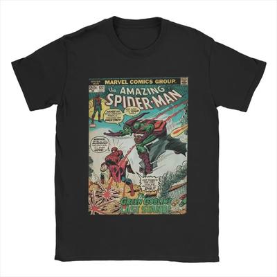 Camisetas de Spider-man Spiderman para hombre Ropa de algodón puro Divertida Manga corta Cuello redondo Camiseta original
