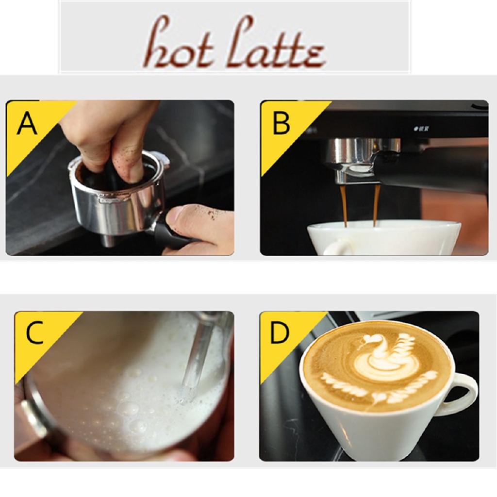 850W Automatic Coffee Maker Barista Espresso Machine Milk Steamer 180x250x300mm