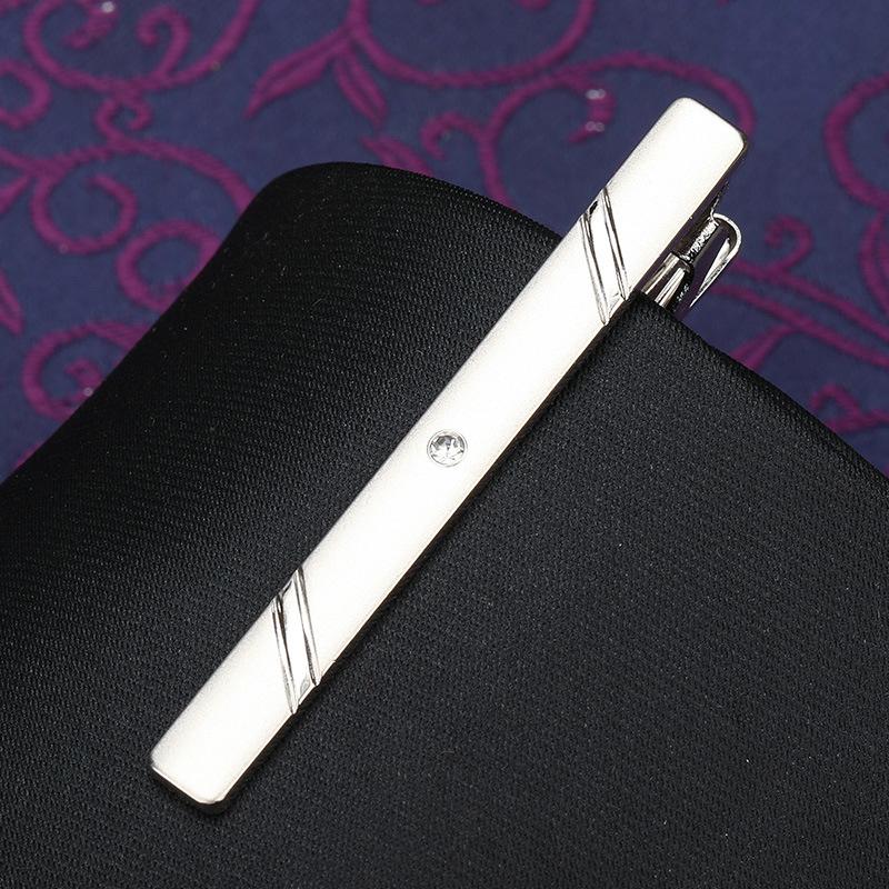 Herren Mode Vielseitige Krawattenklammer Business Anzug Gold Silber Hochzeit Herren und Damen Anstecknadel Koreanische Version Sicherheitskragenclip