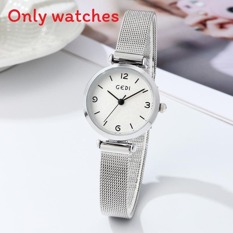 

Womens Fashion Quartz Watch With Stainless Steel Band And Circular Dial Design For Casual Daily Wear SilverWhite