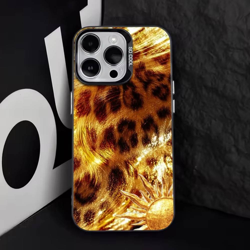 

Leopard Print Tiger Skin Phone Case For iPhone 17,16,15,14,13,12,11 Plus,Pro Max,XS,Colorful Silver Black Cover iPhone14Pro