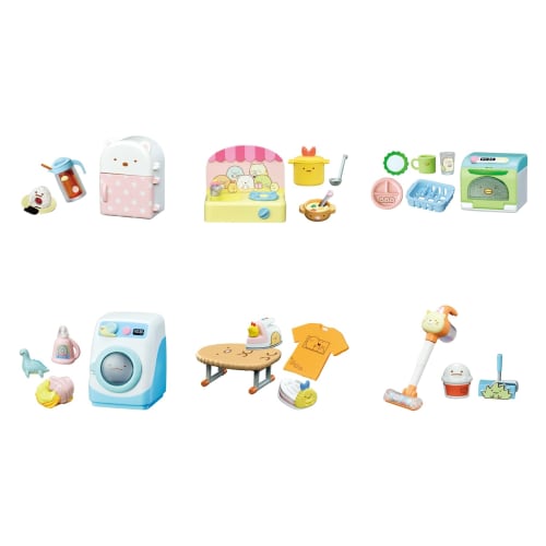 Re-ment Sumikko Gurashi Sumikko Appliances in the Corner of Your Home Boxed Product, 6 Types, 6 Pieces