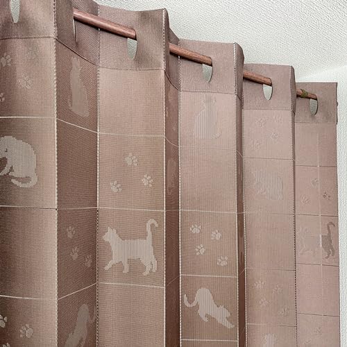 Accordion Curtain, 200cm x 100cm x 200cm, Room Divider Curtain, Long, Noren Curtain, Insulated, Privacy, UV Protection, Stylish, Tension and Folding,