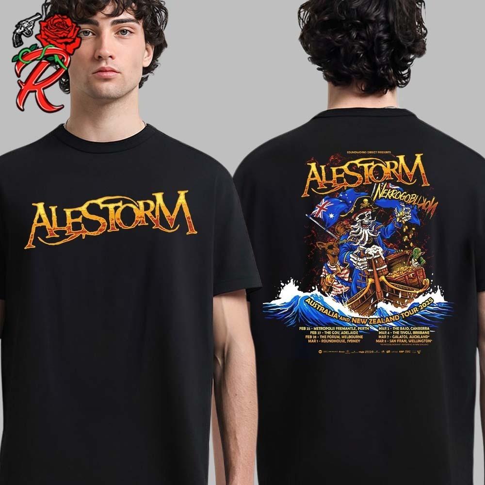 Alestorm And Nekrogoblikon Australia And New Zealand Tour 2025 Unisex T-Shirt Unisex T-Shirt M