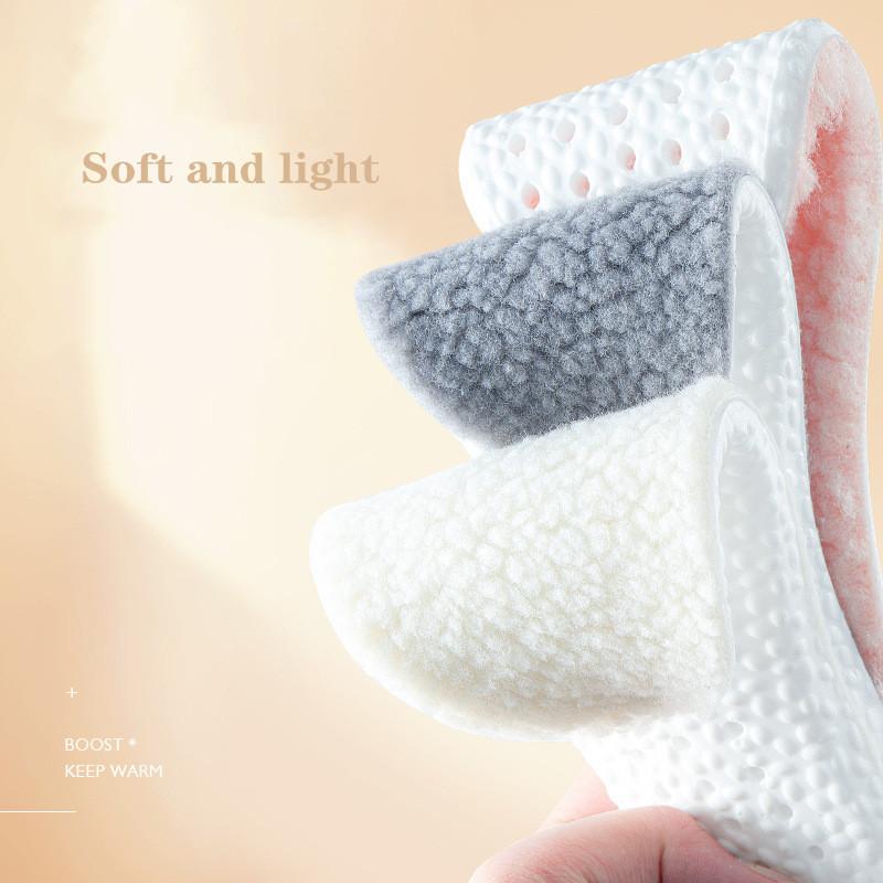 1Pair Winter Warm Shoes Insole Wool Insoles Men Wonen Sneakers Boots Shock absorbing Shoe Sole Heating Non Slip Shoe Pads