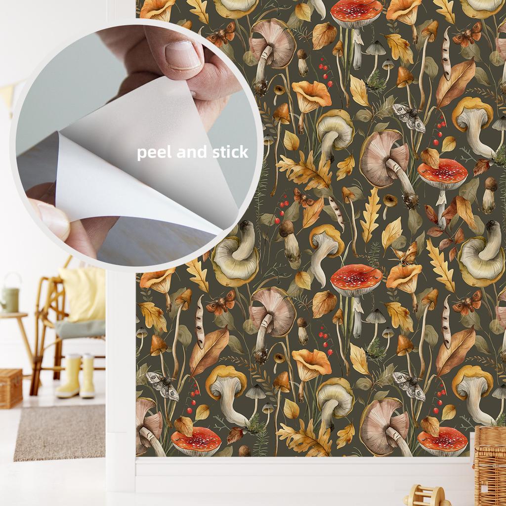 Gemustert Grün Bemalt Verdickte Tapete Selbstklebend Esszimmer Hintergrund Wandkunst Tapete Schlafzimmer Wohnzimmer Tapete