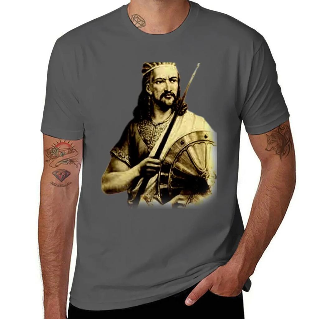 King of Ethiopia-Atse tewodros T-Shirt graphic t shirts anime clothes Men's t shirts