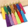 6pcs/Lot 85mm Gold Color Head Tassel Fringe Handmade Polyester Silk Tassel with Hanging Loop Bookmark Jewelryy Making Bookmark