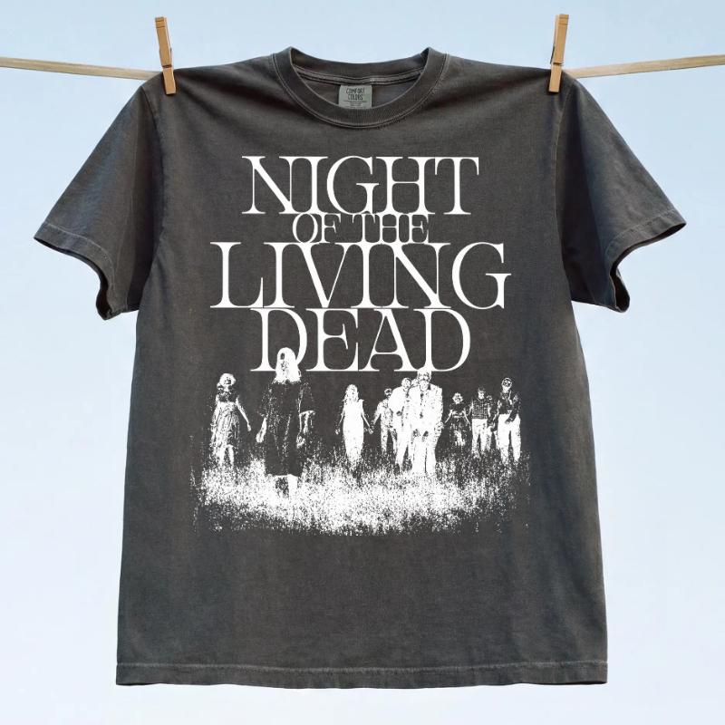 Night of the Living Dead T-Shirt, Zombie Horror Movie Graphic Tee S