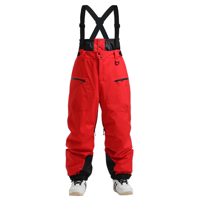 koobla and Snowboard Ski Water and Thermal Snow Pants with Suspenders Men's Women's Pants, Pants, 15,000mm Resistant, Windproof, Waterproof, (kb178)