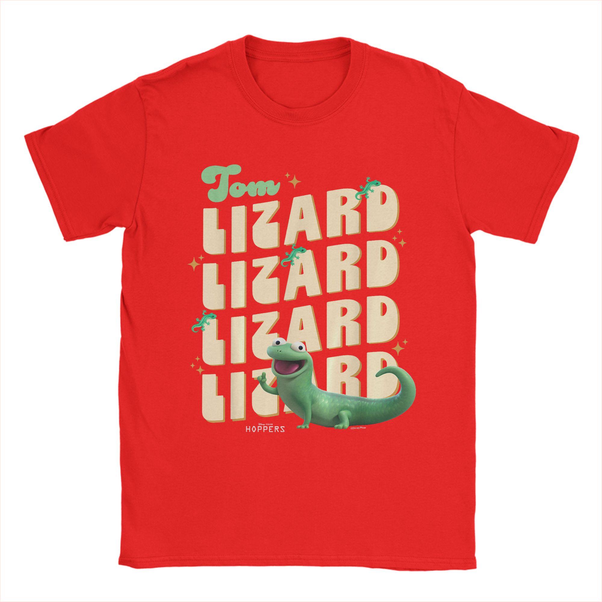 

Lizard Smiling T Shirts for Men Cotton Funny TShirts Round Neck Tee Shirt Short Sleeve Tops Graphic Printed S