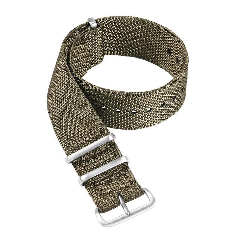 High Quality Ribbed Watch Band Nylon Strap 20mm 22mm for Military Ballistic Fabric Replacement Watchband Bracelet Accessories