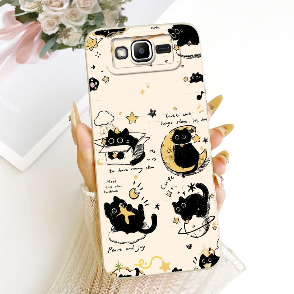 For Samsung Galaxy J2 Prime Case Cute Cartoon Cat Shockproof Silicone Soft Cover For Samsung J5 Prime On5 2016 G570 G570F Fundas