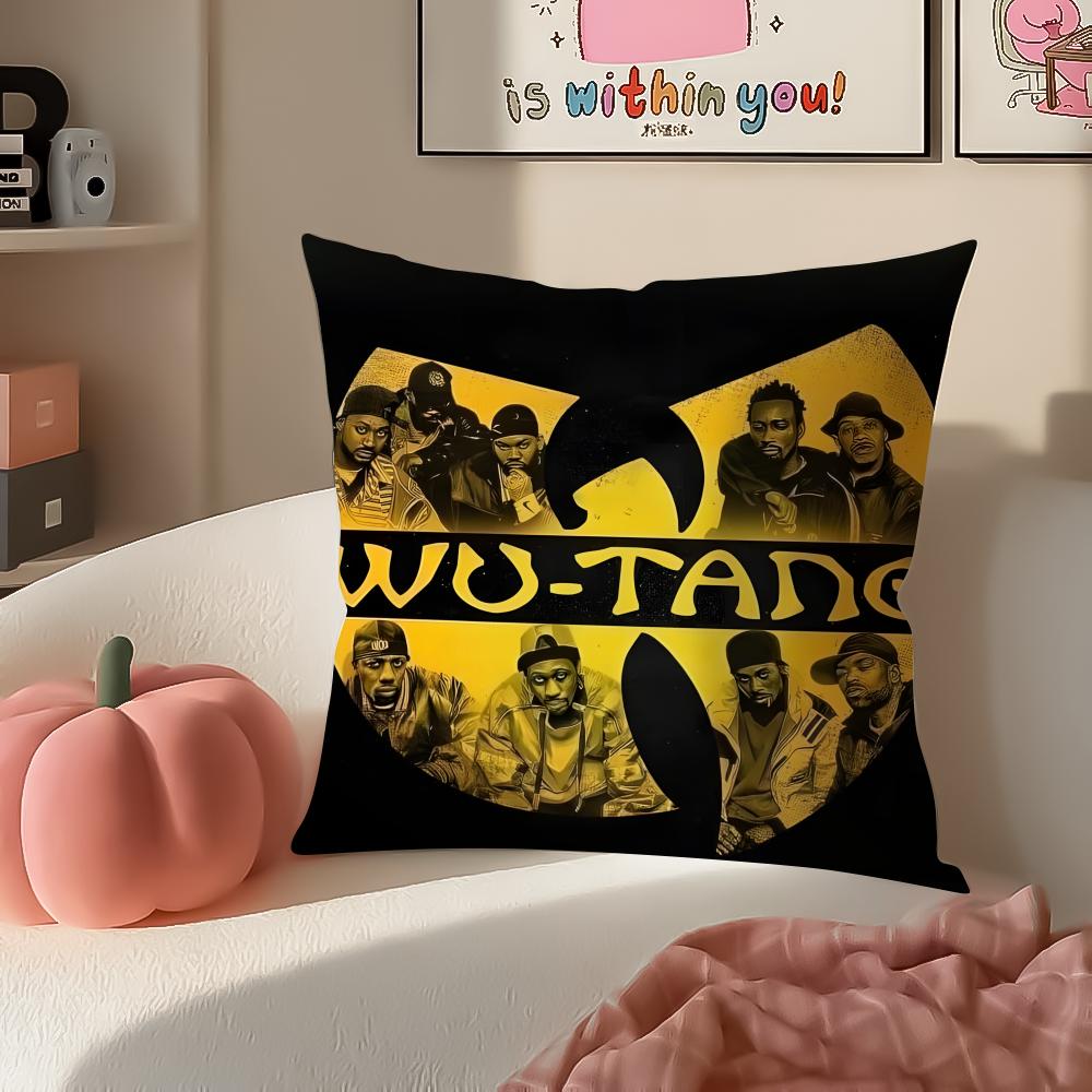 Hip Hop American Music Brand WWu Clan Tangs Cushion Cover Pillowcase Short Plush Invisible zipper Room Sofa Cushion Cover
