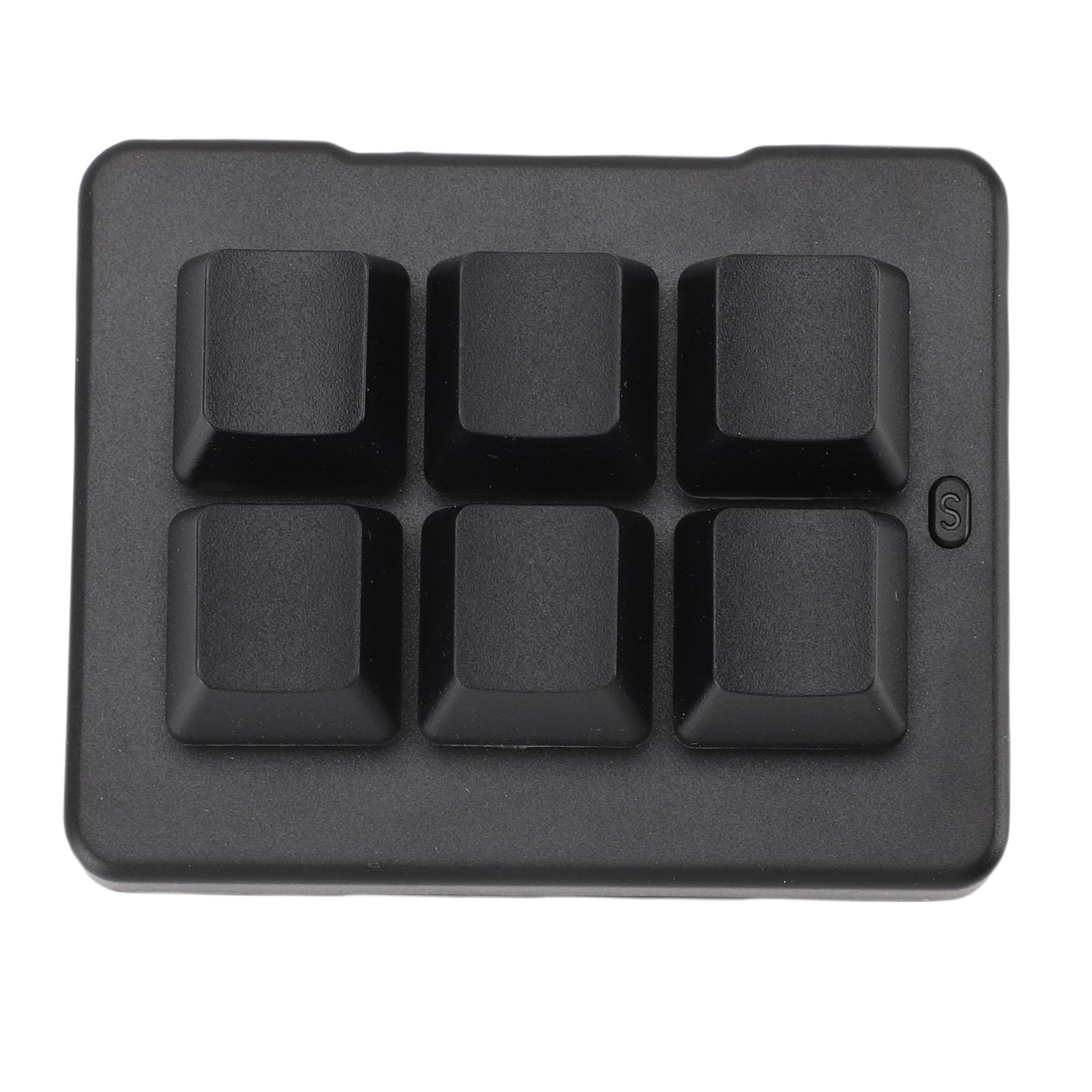 

Программируемая макросами 6-клавишная игровая клавиатура беспроводная 2.4G Bluetooth USB проводная 3 режима настраиваемая синяя