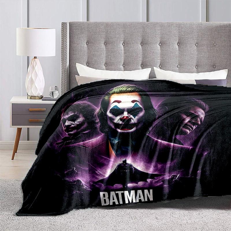 1 stuks Batman: De Joker Trilogie Cartoon Dekentje, Draagbaar Plaid voor Reizen & Kamperen, Gezellig Dekentje voor Alle Seizoenen, Ideaal Cadeau