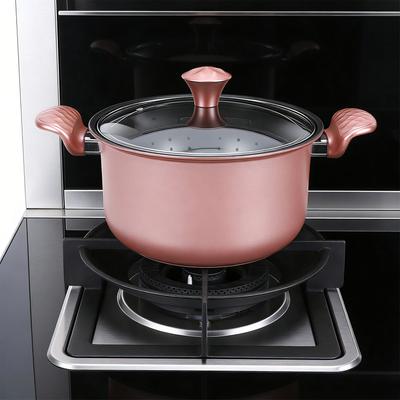 Edelstahl Kochtopf Antihaft Kochtopf für Suppe mit Deckel Ergonomische Griffe für Induktionsherd Gasherd